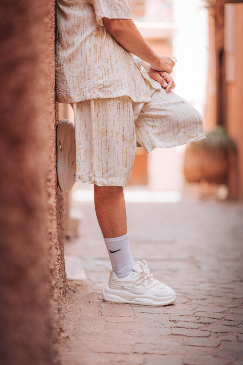 Summer Set for Men – Yellow & Off-White Printed - Image 3