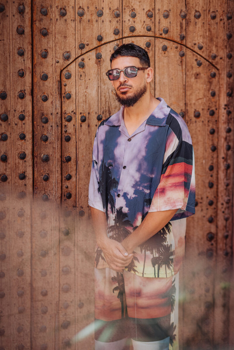Hawaiian Sunset & Palm Landscape Printed Short-Sleeve Shirt - Image 2