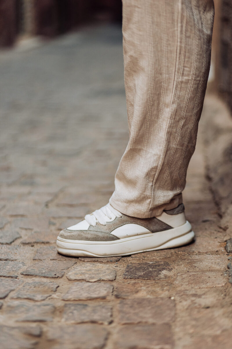 Beige Oversized Linen Set – Dropped Shoulder Shirt & Straight Pants - Image 6
